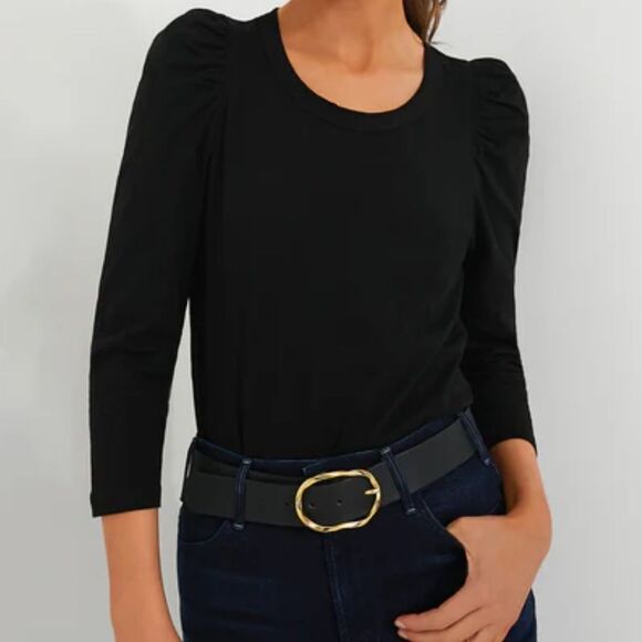 POMANDER PLACE Black Vesty Long Sleeve Crewneck XS NWOT - Picture 1 of 5